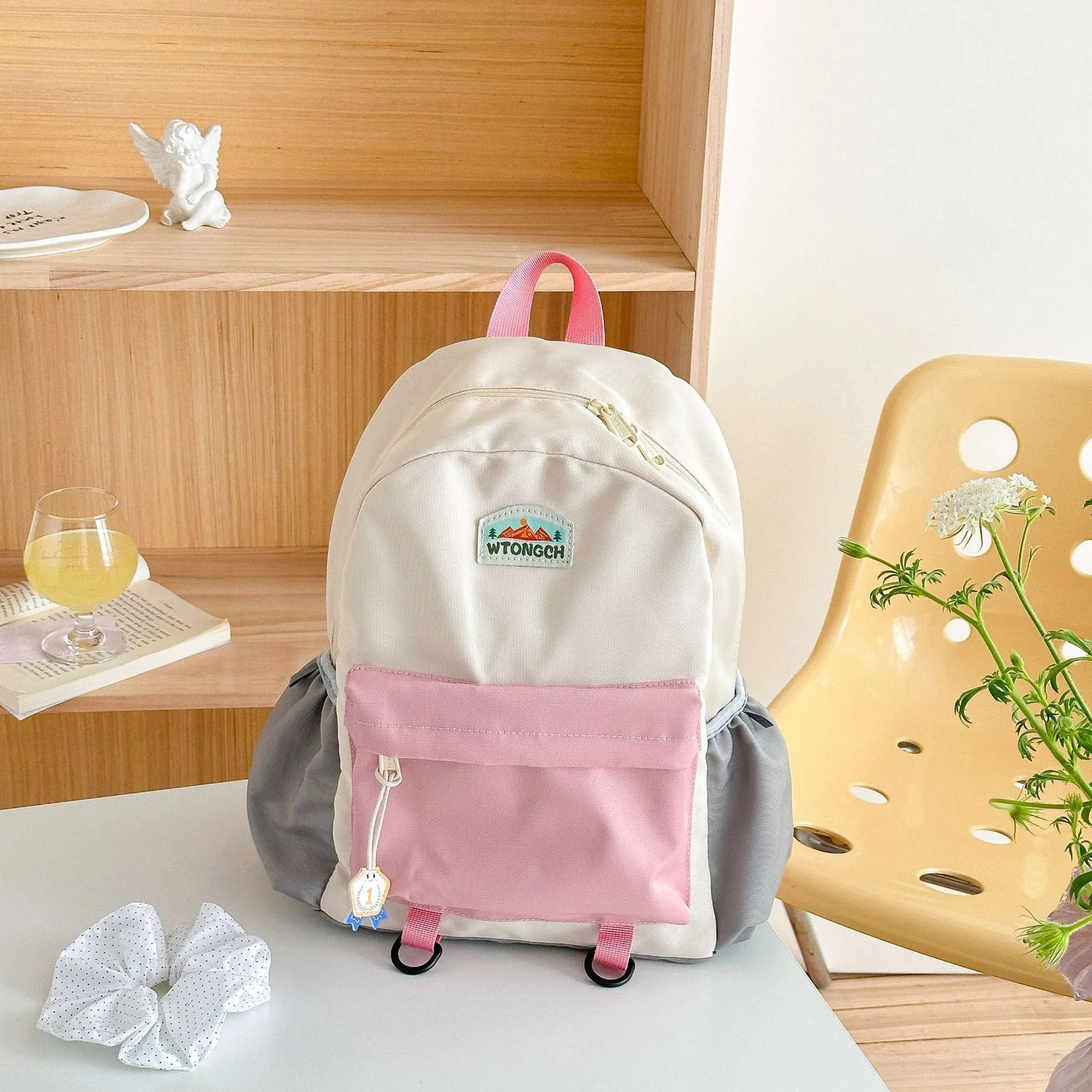Contrast Color Kids Backpack (Casual)