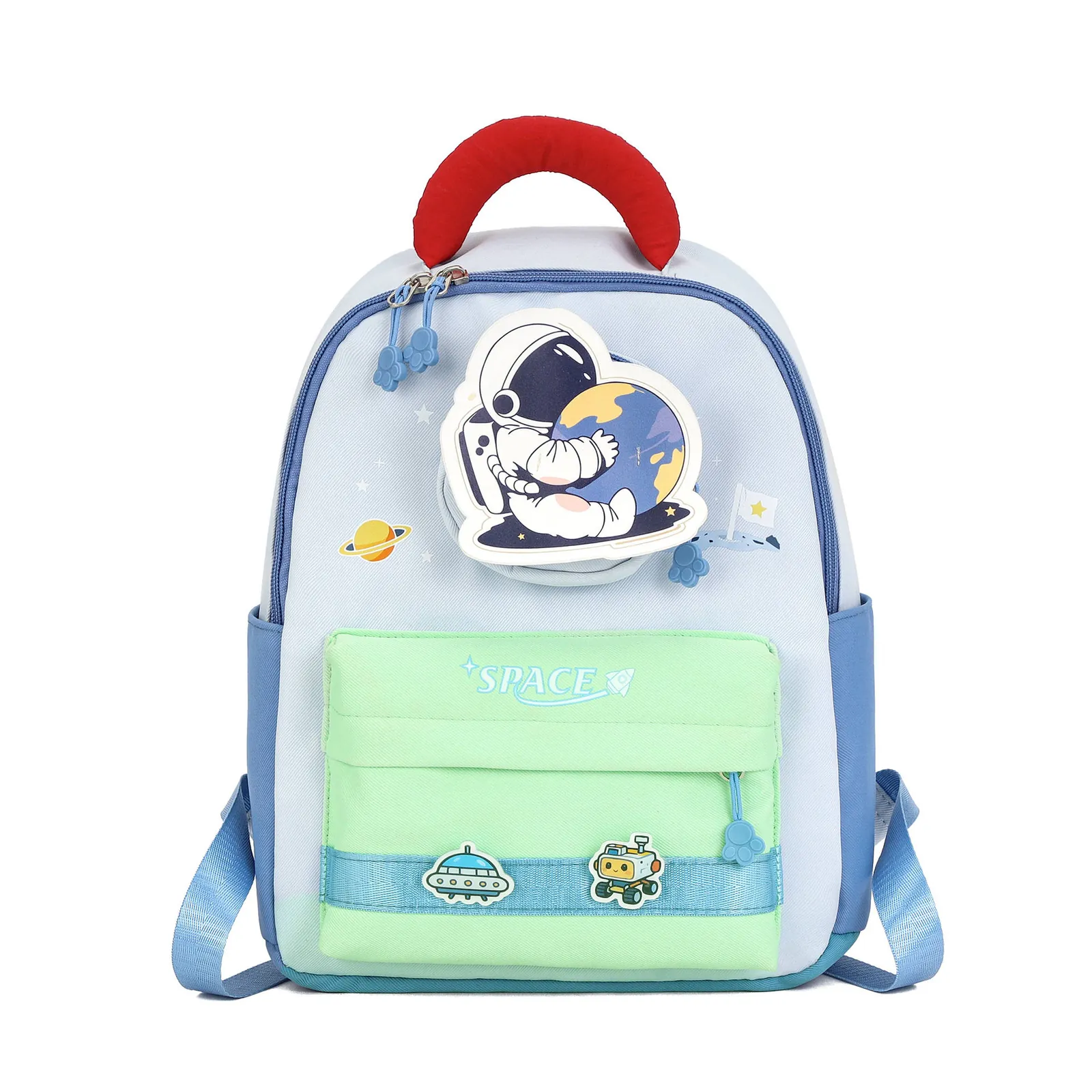 Cute Cartoon Kindergarten Backpack (Space Rocket)