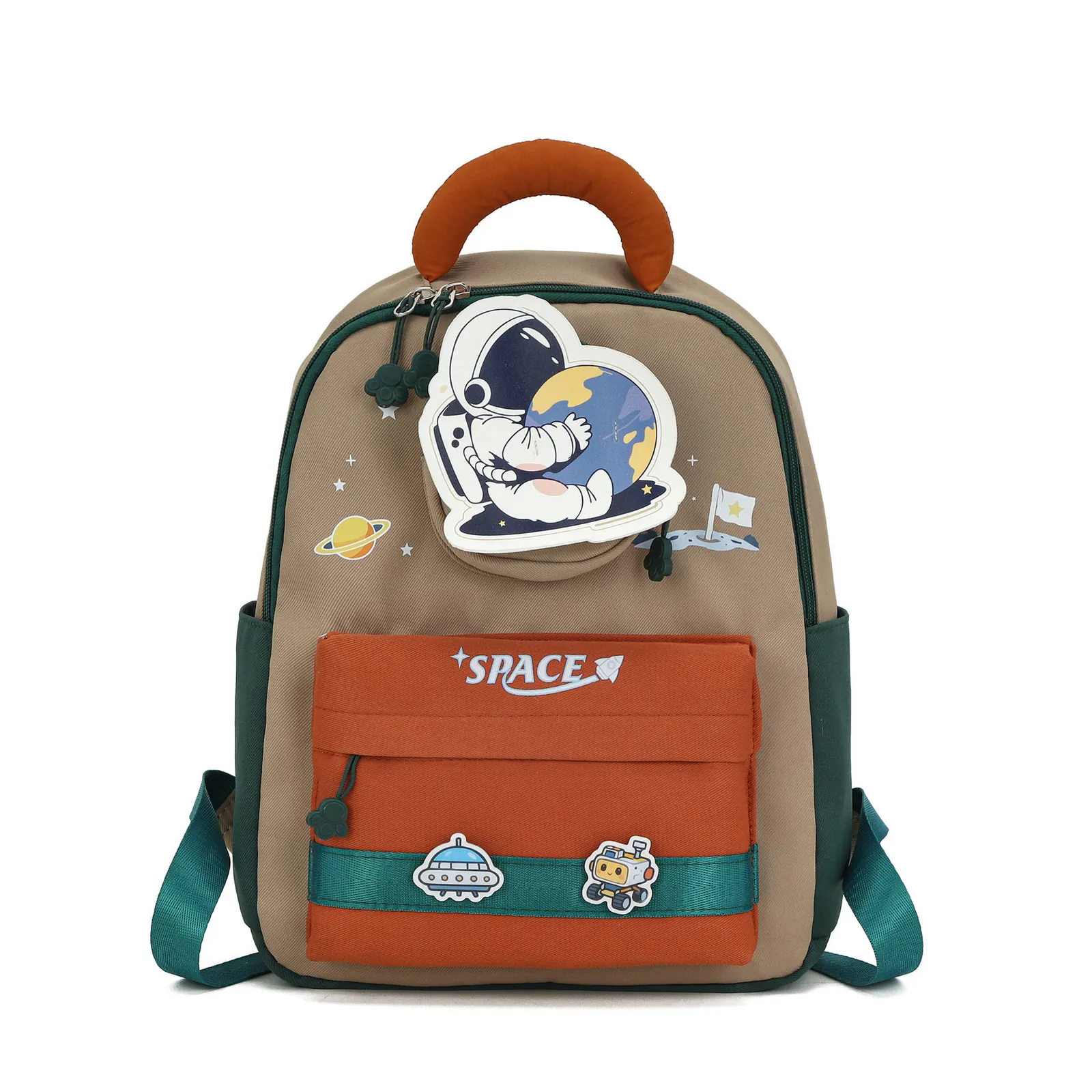 Cute Cartoon Kindergarten Backpack (Space Rocket)