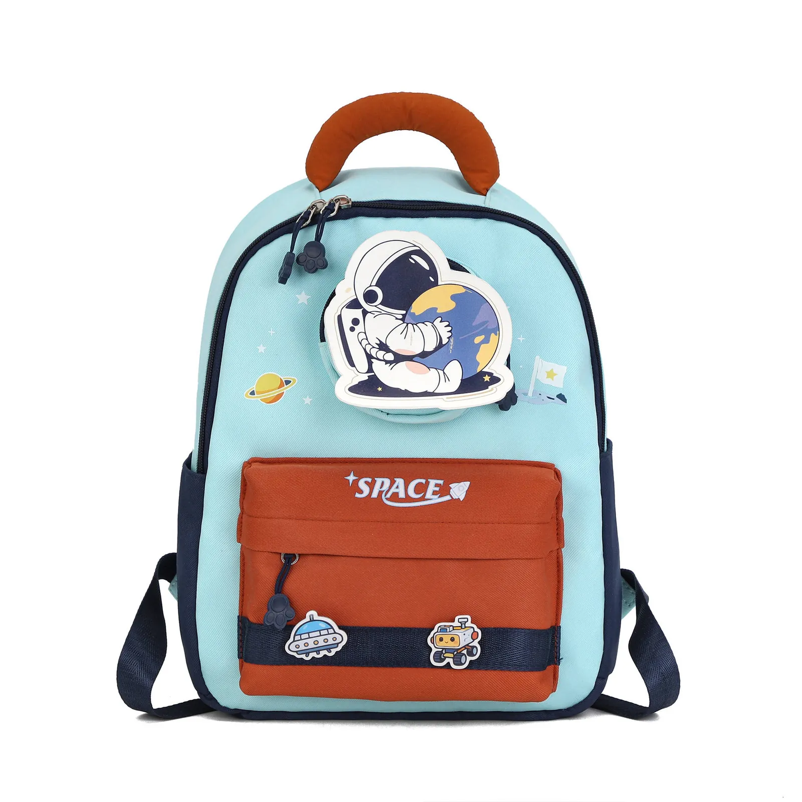 Cute Cartoon Kindergarten Backpack (Space Rocket)