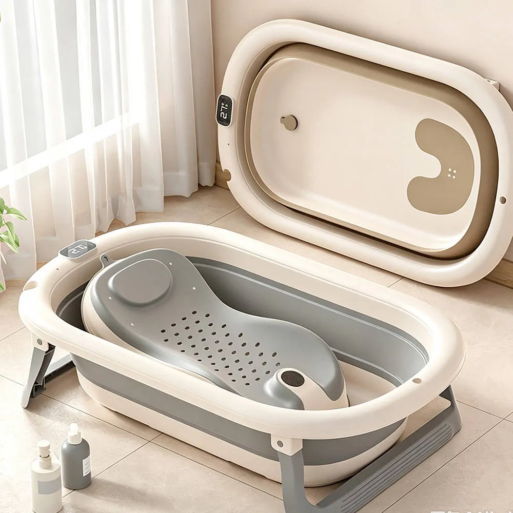 Foldable Baby Bath Tub (Large, Space-Saving)