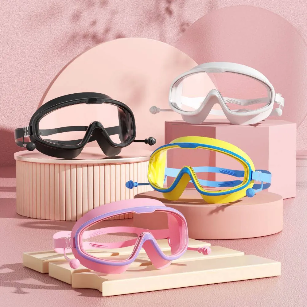 Kids Large-Frame Anti-Fog Swim Goggles