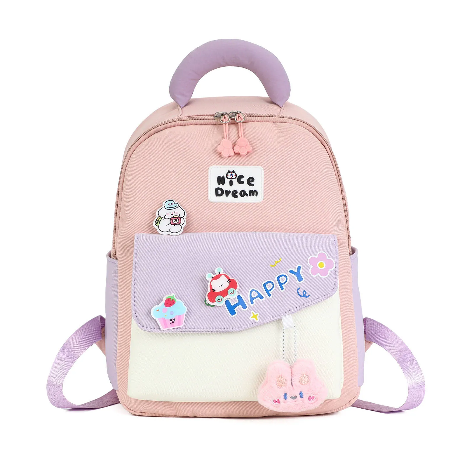 Kids Student Backpack (Contrast Color, Lightweight)