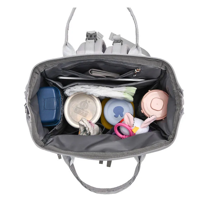 Large-Capacity Diaper Bag (Stroller Hook, Multi-Zone)