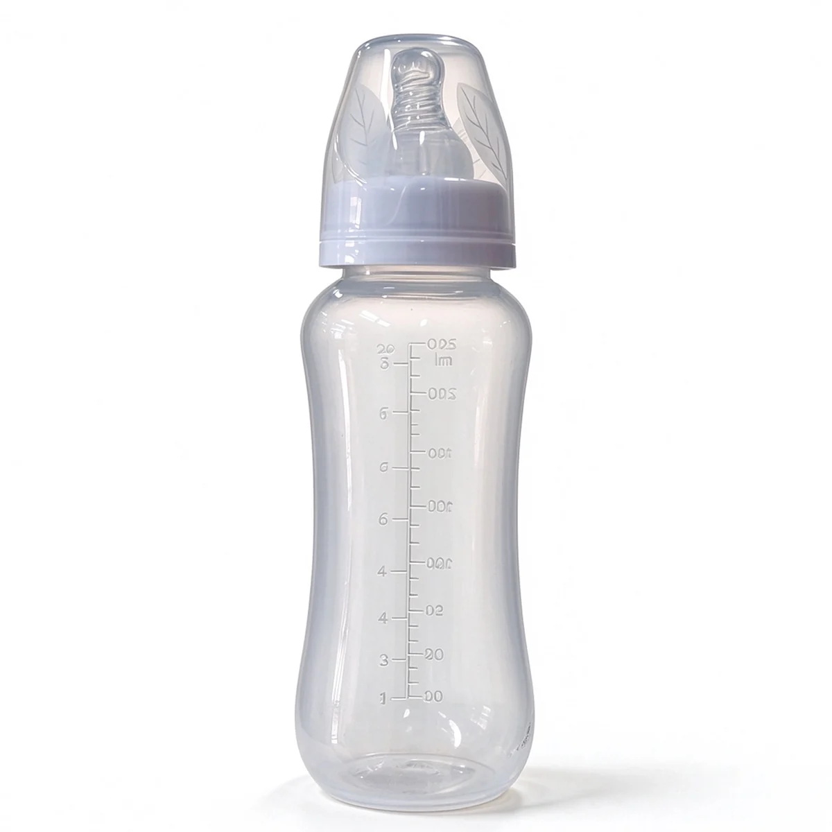 Narrow-Neck PP Baby Bottle — White Ring 240ml (8oz)