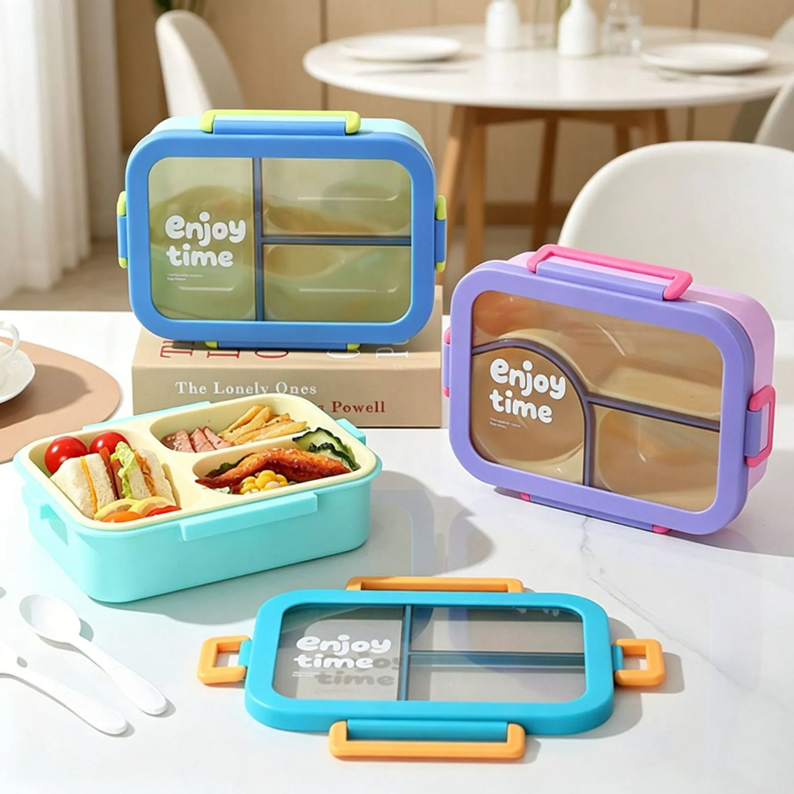 Sealed 3-Compartment Lunch Box 650/700ml