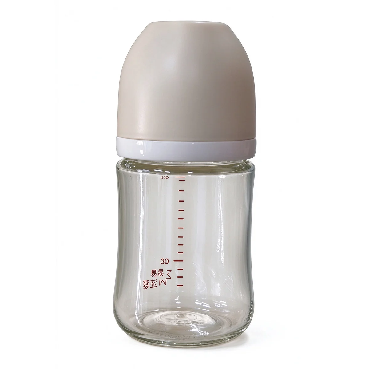 Wide-Neck Glass Bottle with Grey Dome Cap 120ml (4oz)