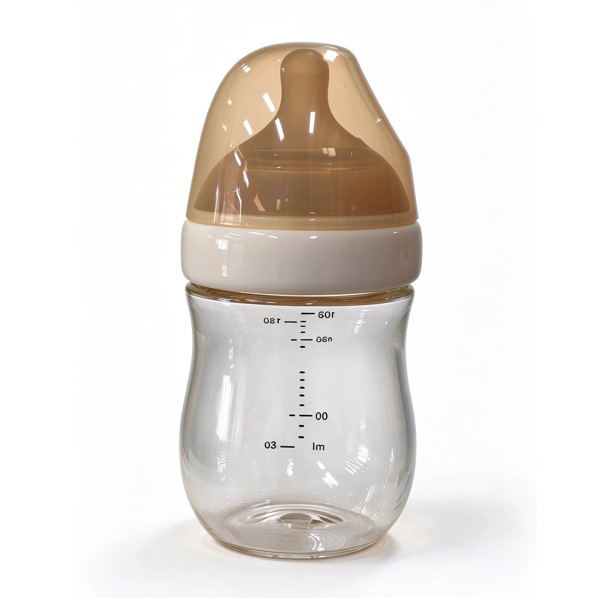 Wide-Neck Glass Bottle with Silicone Teat 160ml (5.5oz)