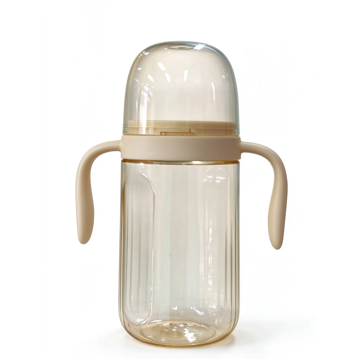 Wide-Neck PPSU Bottle with Beige Handles 240ml (8oz)