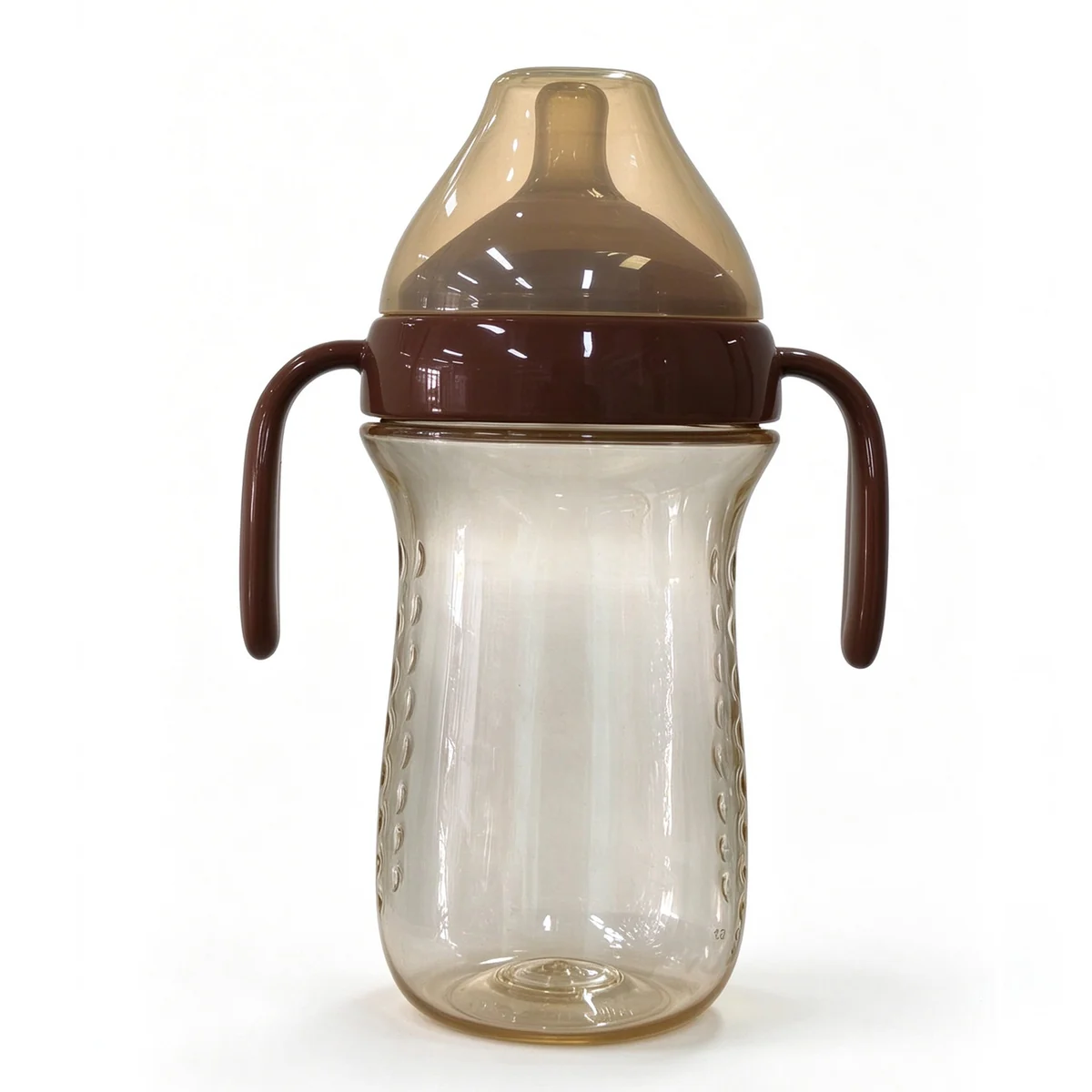 Wide-Neck PPSU Bottle with Brown Ring & Handles 300ml (10oz)
