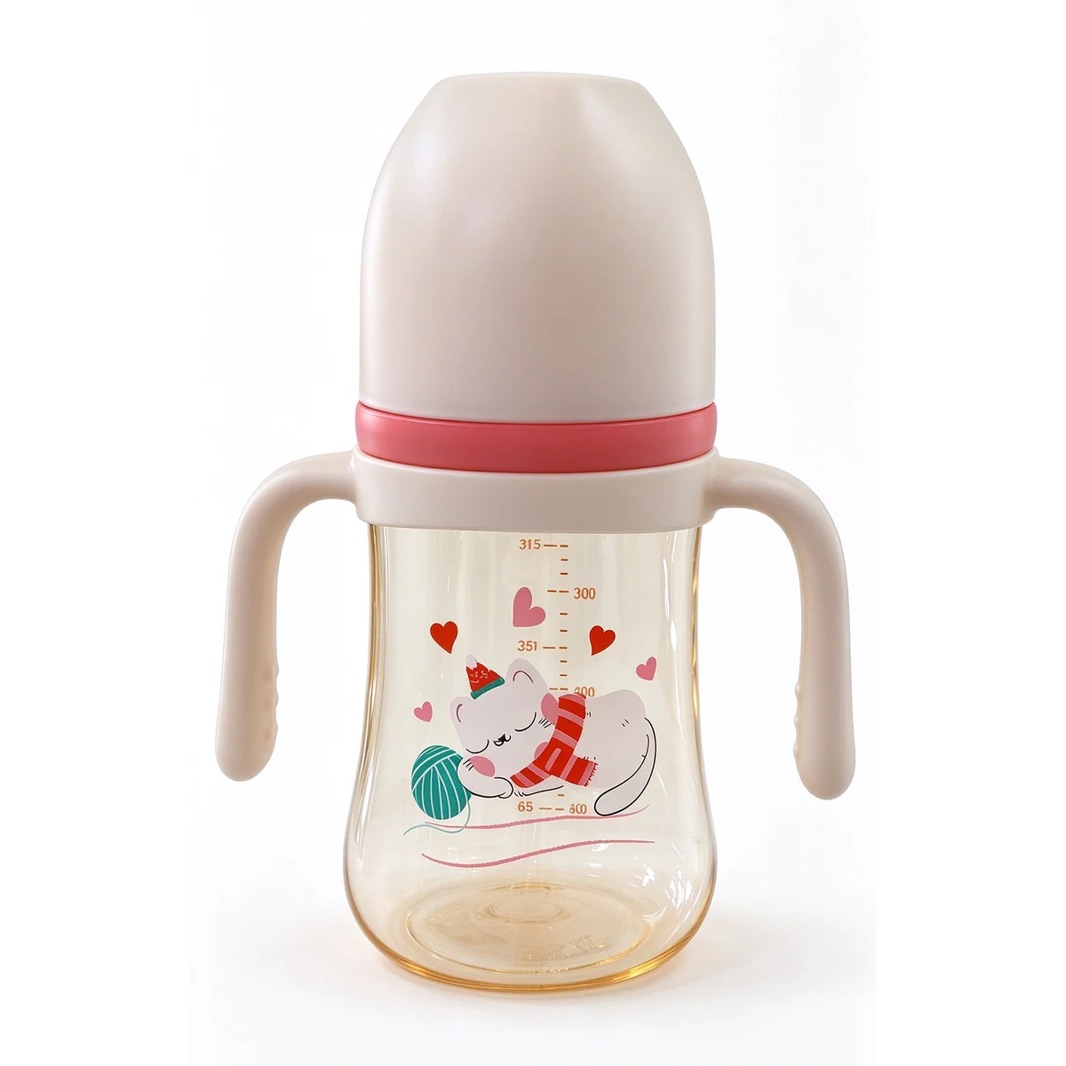 Wide-Neck PPSU Bottle with Cat Print 240ml (8oz)
