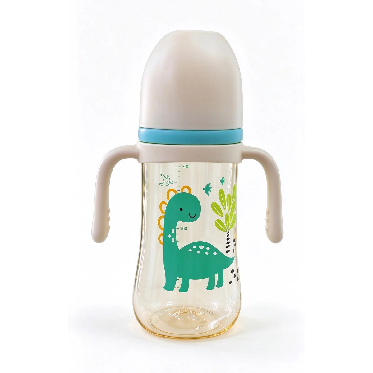 Wide-Neck PPSU Bottle with Dinosaur Print 300ml (10oz)