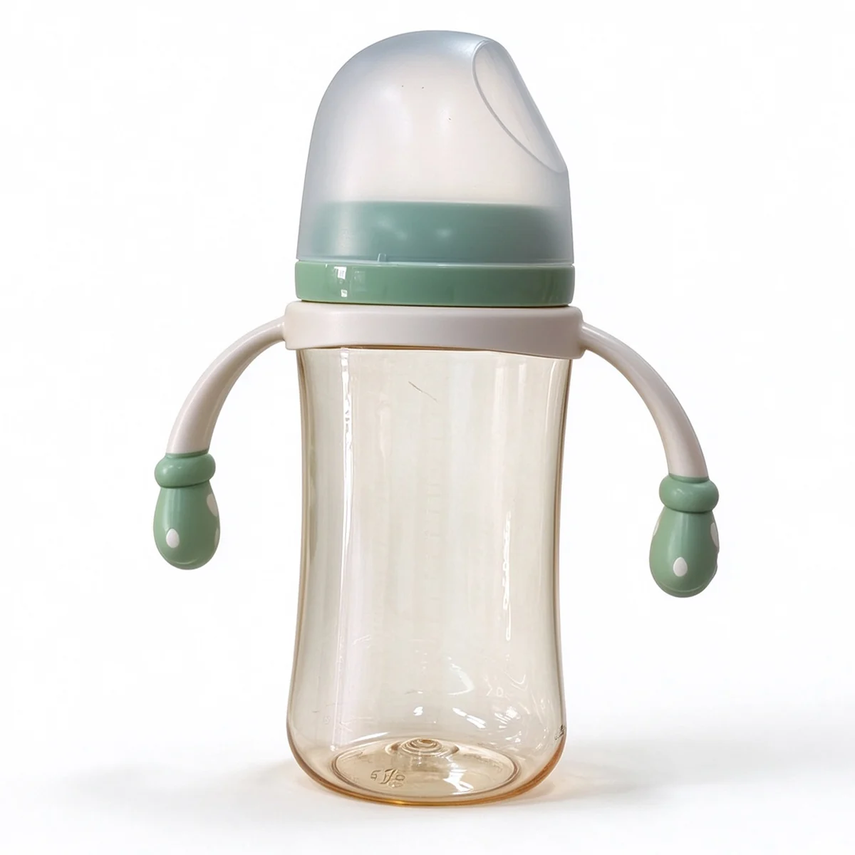 Wide-Neck PPSU Bottle with Mint Green Handles 240ml (8oz)