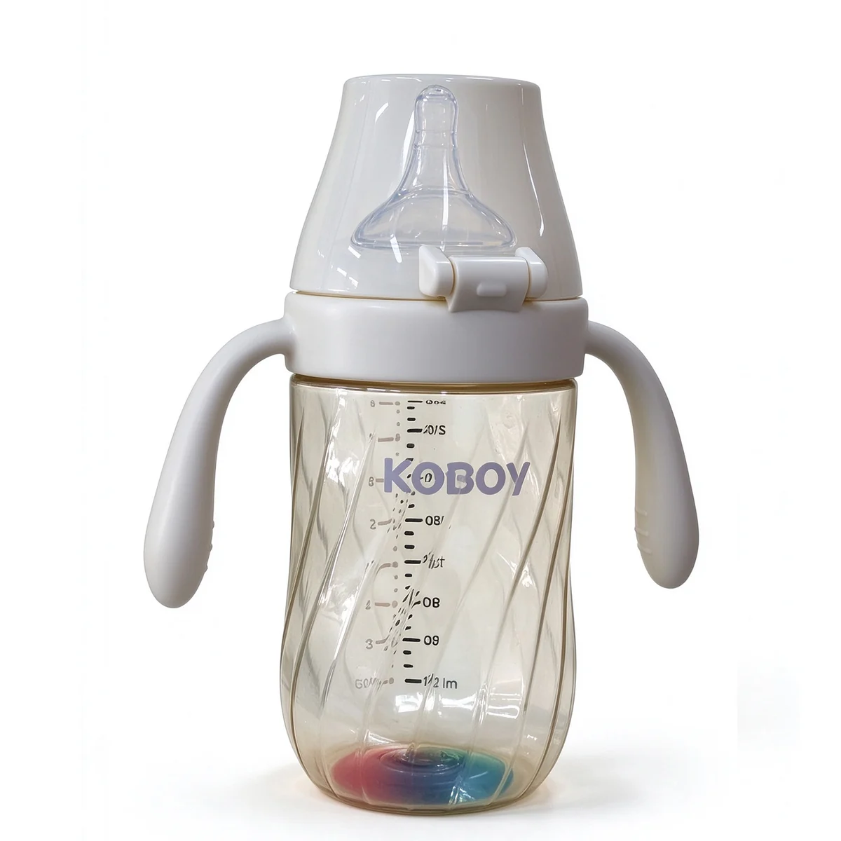 Wide-Neck PPSU Gravity-Ball Cup — KOBOY White 240ml (8oz)