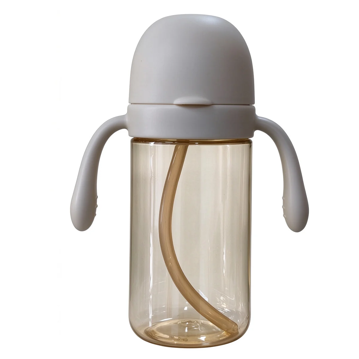 Wide-Neck PPSU Straw Bottle with Grey Lid 240ml (8oz)