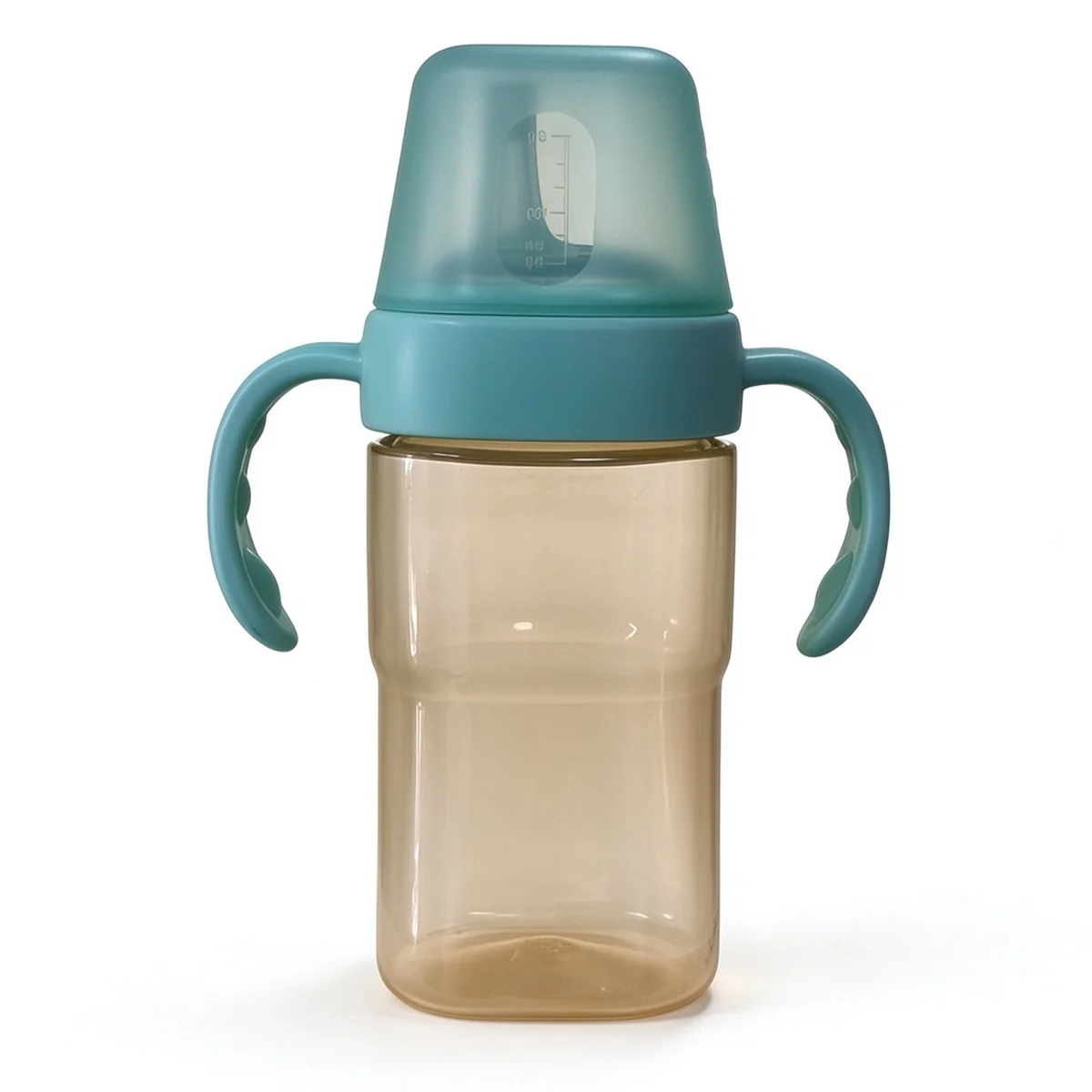 Wide-Neck PPSU Straw Bottle with Teal Cap 300ml (10oz)