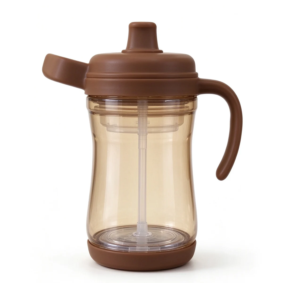 Wide-Neck PPSU Straw Cup with Brown Lid 240ml (8oz)